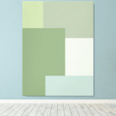 Minimalistische geometrische kleurblok Sage Green  Canvas Afdruk (Insitu (Houten vloer))