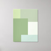 Minimalistische geometrische kleurblok Sage Green Canvas Afdruk (Voorkant)