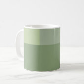 Minimalistische geometrische kleurblok Sage Green Koffiemok (Voorkant links)