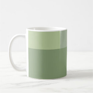 Minimalistische geometrische kleurblok Sage Green  Koffiemok