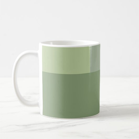 Minimalistische geometrische kleurblok Sage Green Koffiemok (Links)