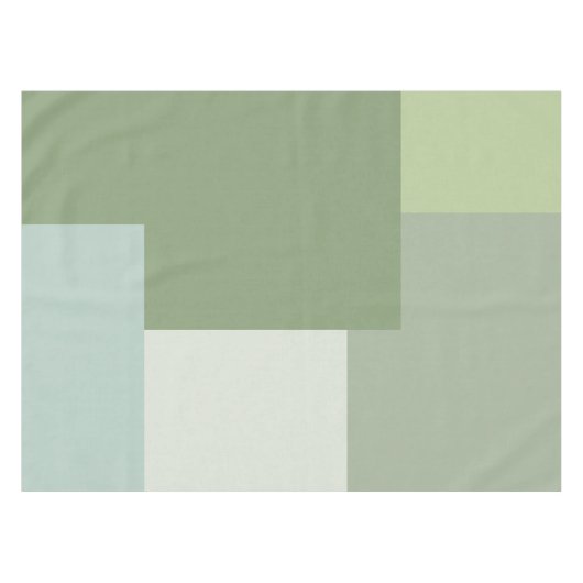 Minimalistische geometrische kleurblok Sage Green  Tafelkleed (Voorkant (Horizontaal))