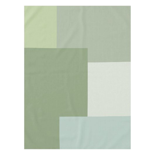 Minimalistische geometrische kleurblok Sage Green  Tafelkleed (Voorkant)
