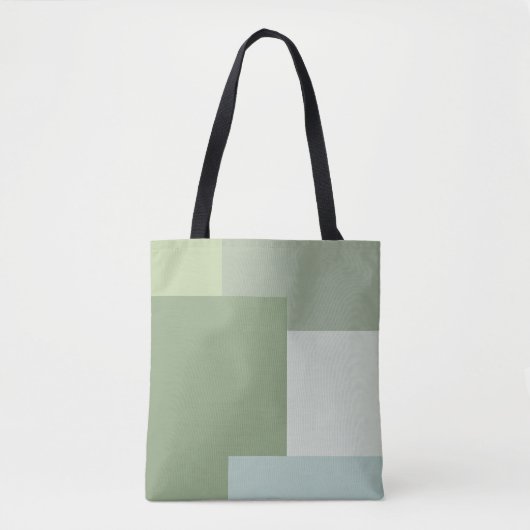 Minimalistische geometrische kleurblok Sage Green  Tote Bag (Voorkant)