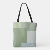 Minimalistische geometrische kleurblok Sage Green  Tote Bag (Achterkant)