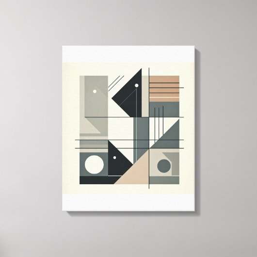 Minimalistische geometrische kunst canvas afdruk (Voorkant)