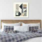 Minimalistische geometrische kunst canvas afdruk (Insitu (Slaapkamer))