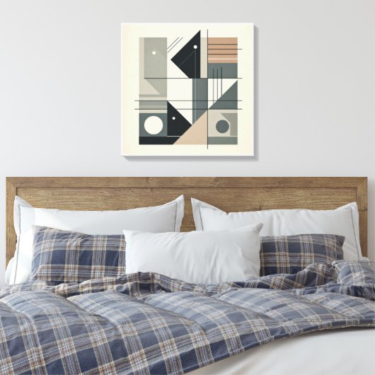 Minimalistische geometrische kunst canvas afdruk (Insitu (Slaapkamer))