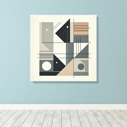 Minimalistische geometrische kunst canvas afdruk (Insitu (Houten vloer))
