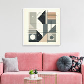 Minimalistische geometrische kunst canvas afdruk (Insitu (Woonkamer))