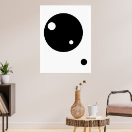 Minimalistische geometrische kunst - zwart-witte c poster