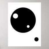 Minimalistische geometrische kunst - zwart-witte c poster (Voorkant)
