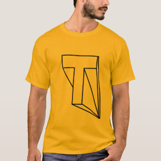 Minimalistische geometrische lijn kunst grafische t-shirt