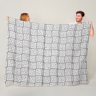 Minimalistische geometrische lijndeken fleece deken