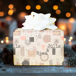 Minimalistische geometrische patronen met modern d cadeaupapier