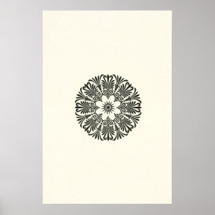 Minimalistische geometrische schetskunst poster