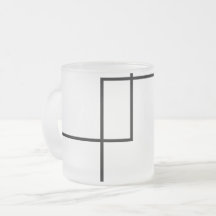 Minimalistische geometrische vierkanten matglas