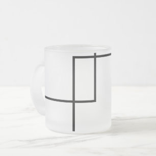 Minimalistische geometrische vierkanten matglas koffiemok