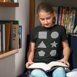 Minimalistische geometrische vormen grafisch t-shirt