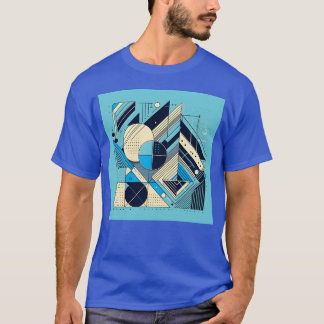 Minimalistische geometrische vormen Retro stijl ca T-shirt