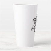 Minimalistische Geometrische Wal Beker Latte Mok (Voorkant)