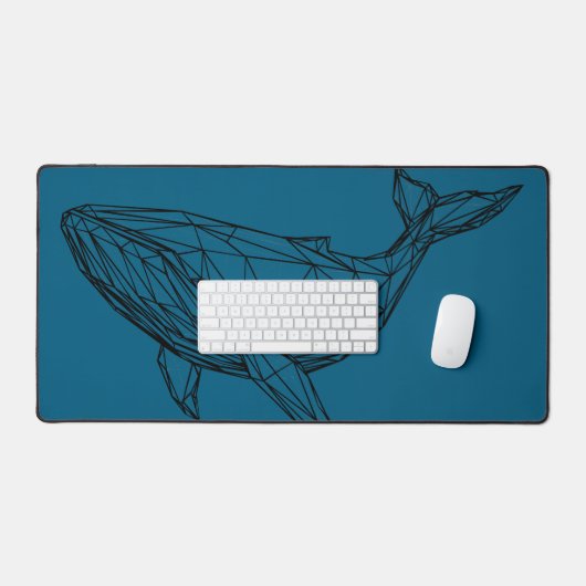 Minimalistische Geometrische Wal Bureaumat (Keyboard & Muis)