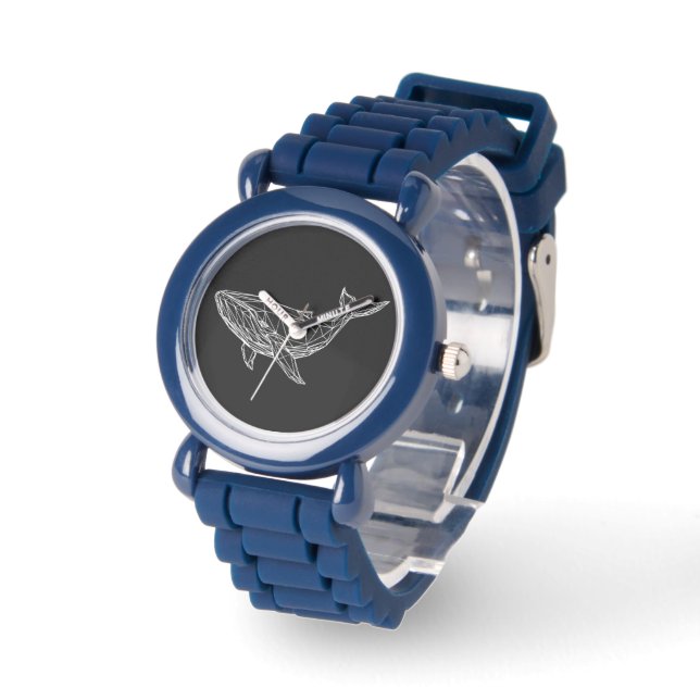 Minimalistische Geometrische Wal eWatch Horloge (Hoek)
