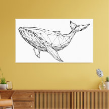 Minimalistische Geometrische Wal Muur Kunst Canvas