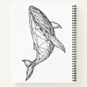 Minimalistische Geometrische Wal Notitieboek (Achterkant)