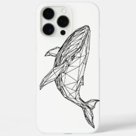 Minimalistische geometrische walvis hoes voor iPho