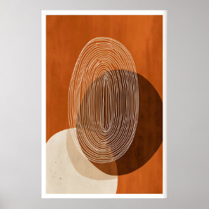 Minimalistische geometrische wandkunst - vloeiende poster