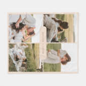 Minimalistische gepersonaliseerde 4 paar foto's Co Fleece Deken (Voorkant (Horizontaal))