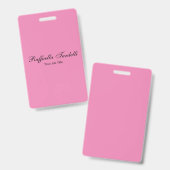 Minimalistische gepersonaliseerde aangepaste naam  badge (Voor- en achterkant)