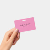 Minimalistische gepersonaliseerde aangepaste naam badge (Handheld)