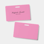 Minimalistische gepersonaliseerde aangepaste naam badge (Voor- en achterkant)