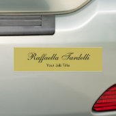 Minimalistische gepersonaliseerde aangepaste naam bumpersticker (Op auto)