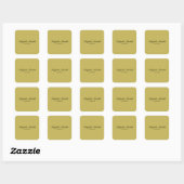 Minimalistische gepersonaliseerde aangepaste naam vierkante sticker (Vel)