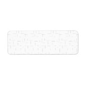 Minimalistische gepersonaliseerde adreslabels etiket (Voorkant)