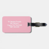 Minimalistische Gepersonaliseerde Bagage Label (Achterkant horizontaal)