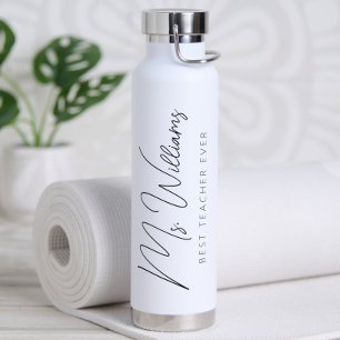 Minimalistische gepersonaliseerde beste leraar ooi waterfles