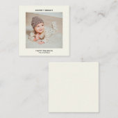 Minimalistische gepersonaliseerde foto kerst Kaart Notitiekaartje (Voorkant / Achterkant)