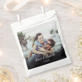 Minimalistische gepersonaliseerde foto script naam bedankzakje (Geknipt)