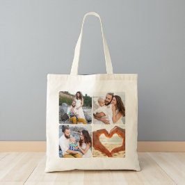 Minimalistische Gepersonaliseerde Foto Tote Bag