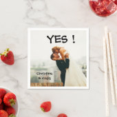 Minimalistische gepersonaliseerde fotoscript naam servet (Insitu)