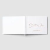 Minimalistische gepersonaliseerde gouden typografi gastenboek (Volledig)