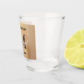 Minimalistische gepersonaliseerde groomsmen gouden shot glas (Rechts)