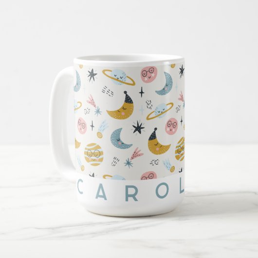 Minimalistische gepersonaliseerde koffiemok met ei (Voorkant links)