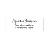 Minimalistische gepersonaliseerde koppels retourad zelfinktende stempel (Design)