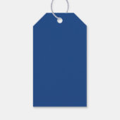 Minimalistische Gepersonaliseerde Levendig Blauwe  Cadeaulabel (Achterkant)