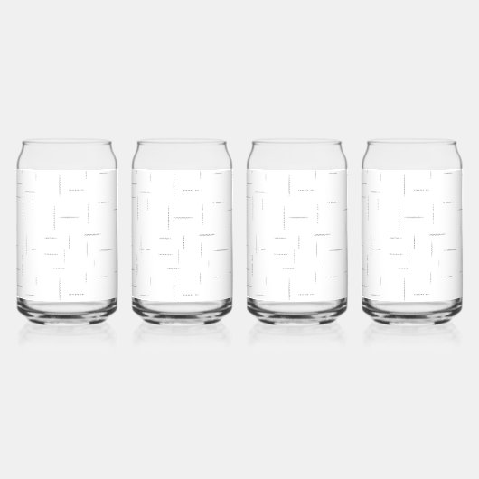Minimalistische gepersonaliseerde mapset blikvorm glas (Voorkant)